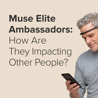 Muse Elite Ambassadors: How Are They Impacting Other People? — older man wearing a Muse headband looking at a phone