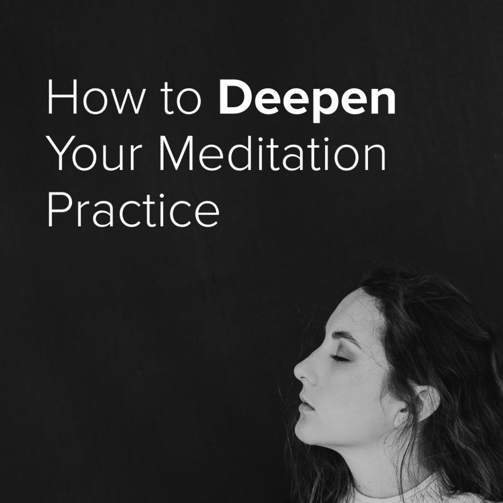How to Deepen Your Meditation Practice — profile of a woman with eyes closed in black-and-white