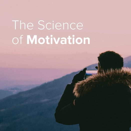 The Science of Motivation — person with fur-lined hood photographing a mountain vista at dusk