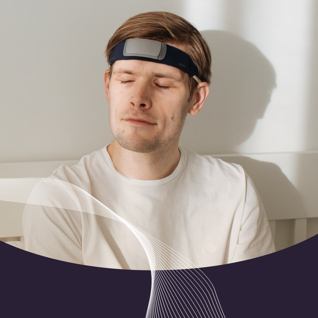 Man wearing the Muse S Headband