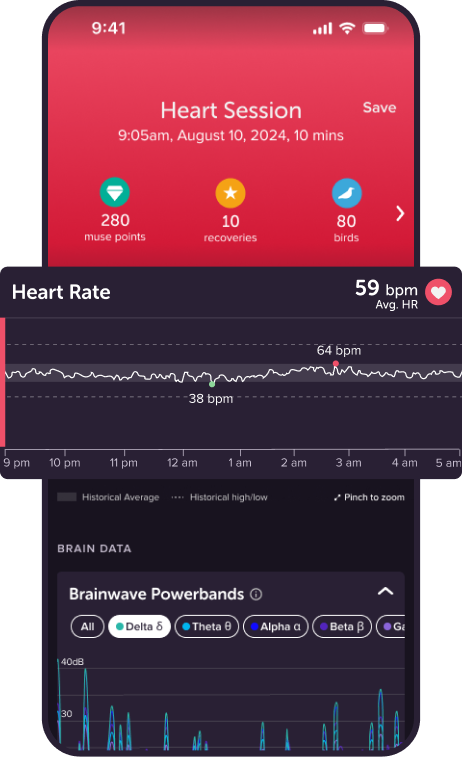Muse Heart session screen